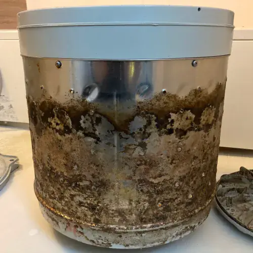 分解洗浄前の洗濯槽