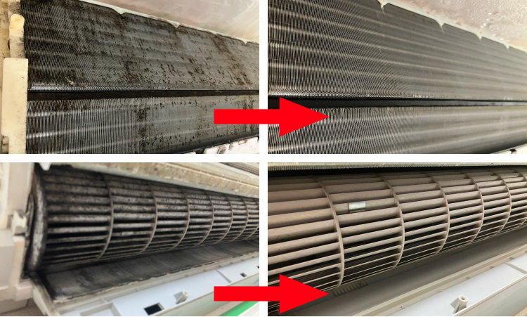 エアコンクリーニングのビフォーアフター