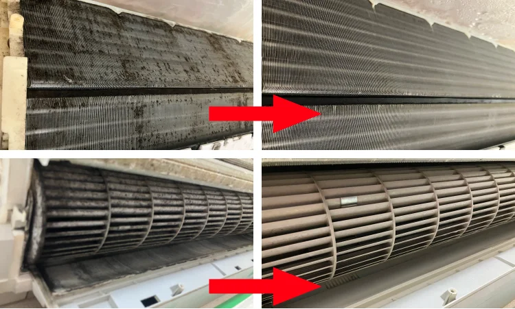 エアコンクリーニングのビフォーアフター